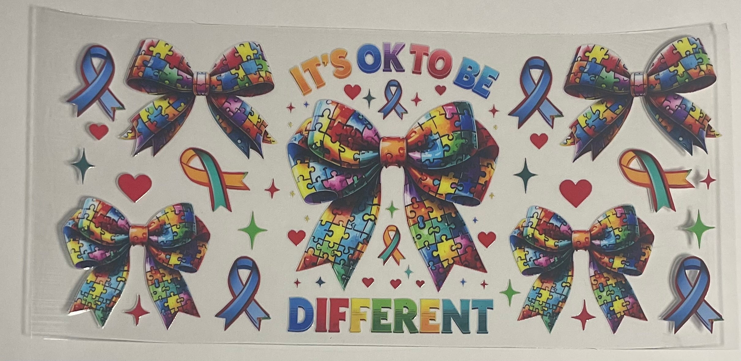Autism Bow - "It's ok to be different"