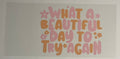 What a beautiful day to try again...