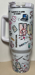 40oz Stainless Nurse Tumbler