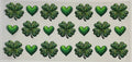 Green Shamrocks with hearts