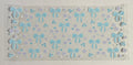 Blue Bows w/ purple flowers