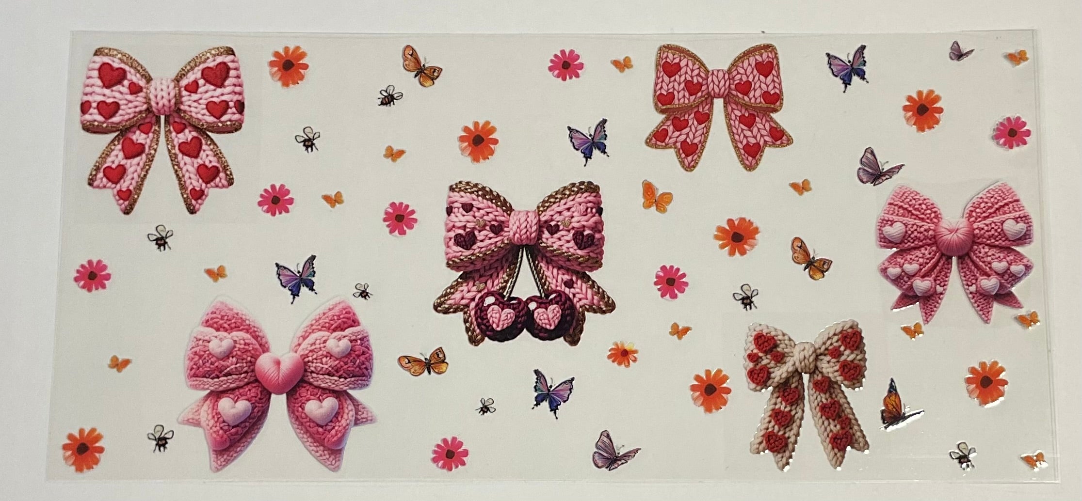 Pink Knitted Bows