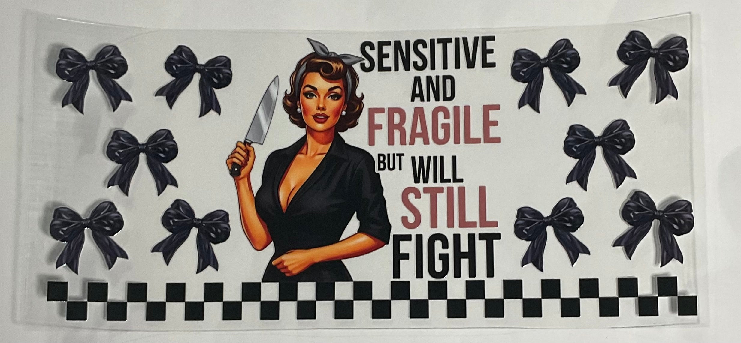 Sensitive and fragile but will still fight