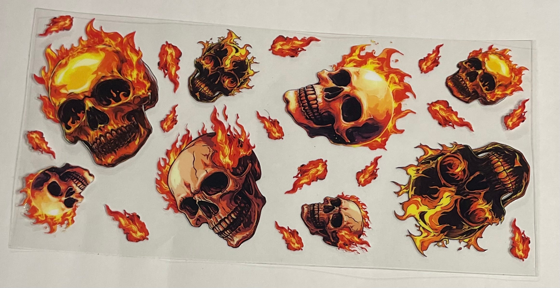 Skulls on fire