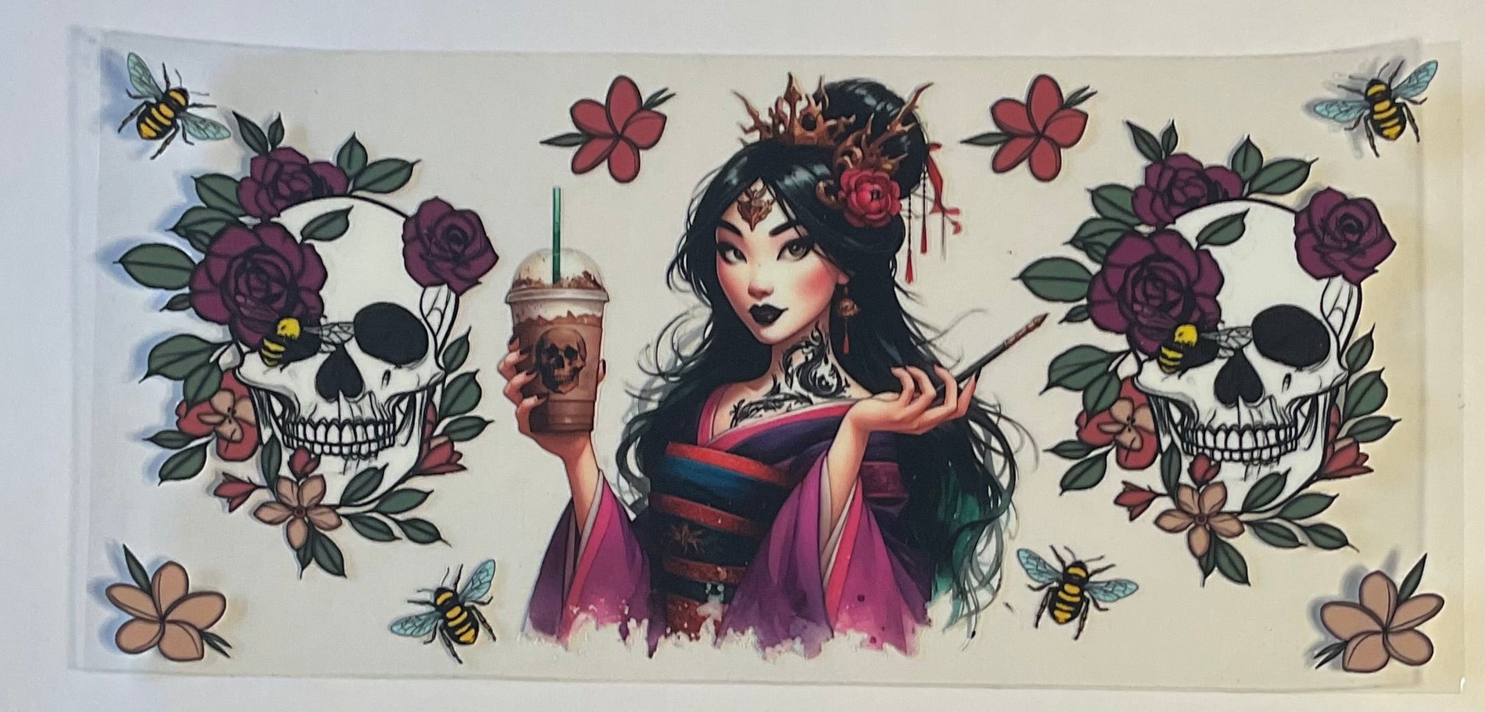 Mulan with skulls