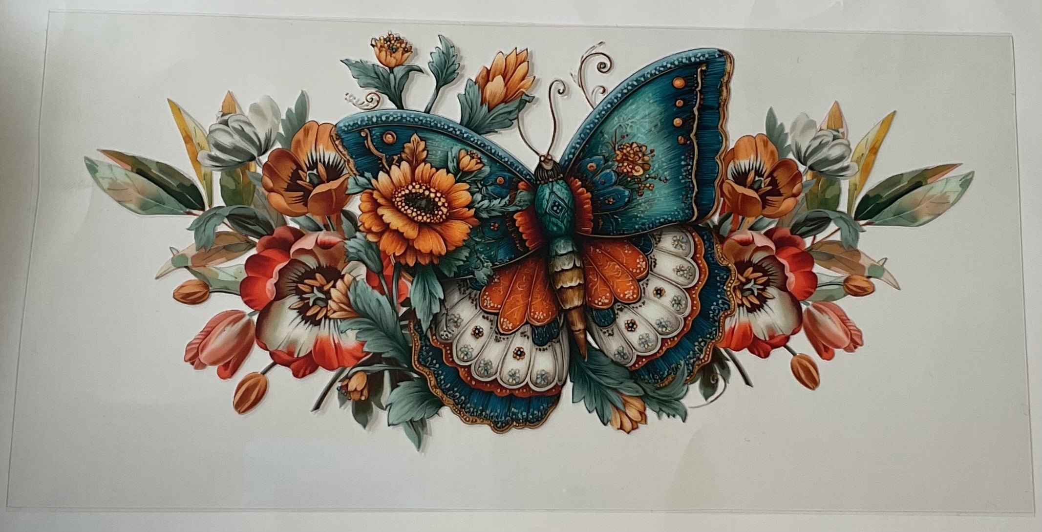 Butterfly w/ flowers