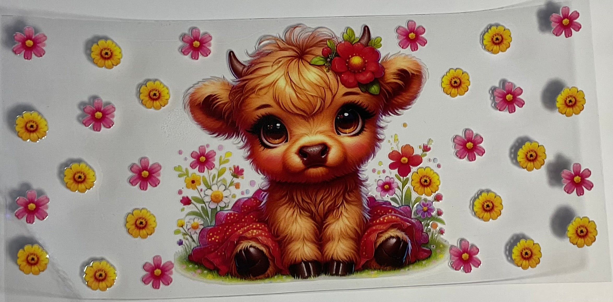 Cow with flowers