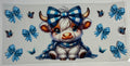 Cow with blue