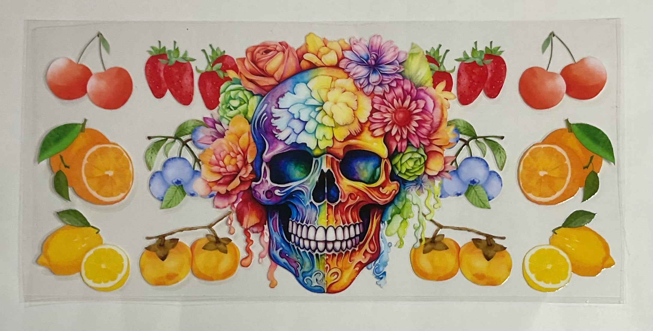 Skulls with Flowers
