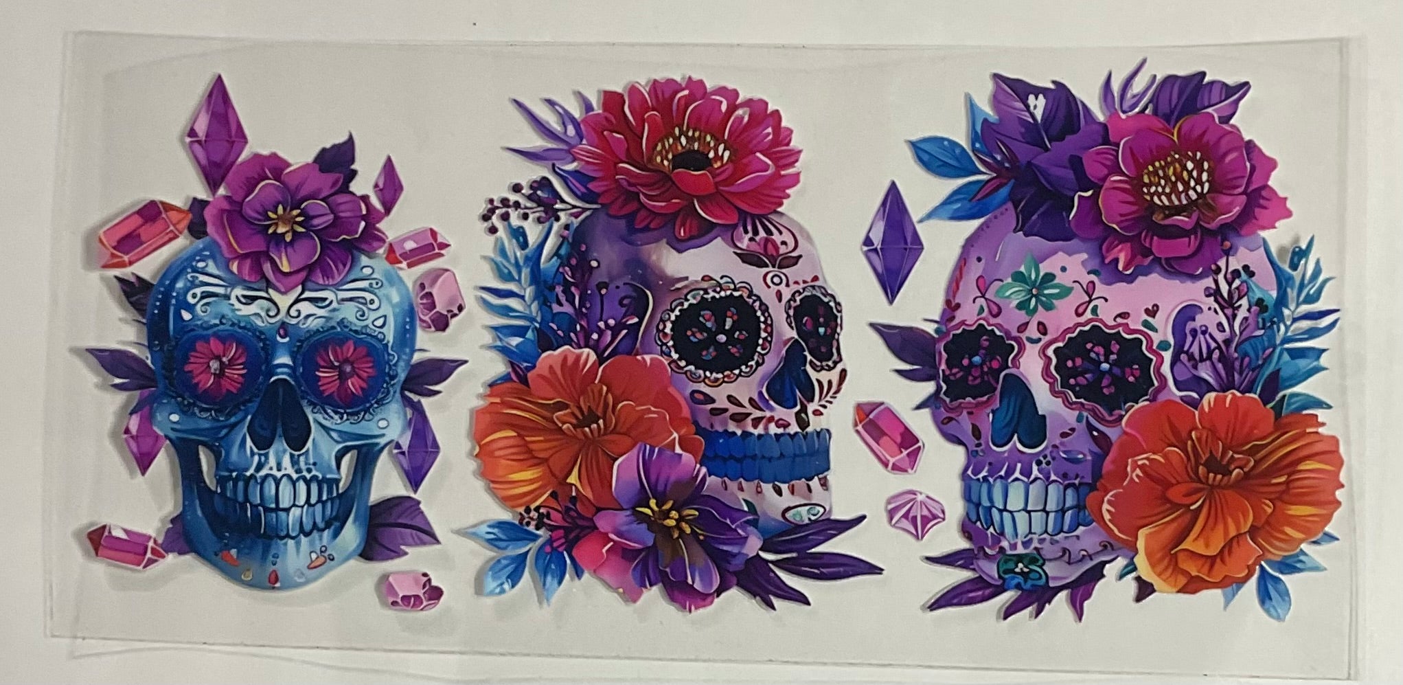 Skulls with Flowers