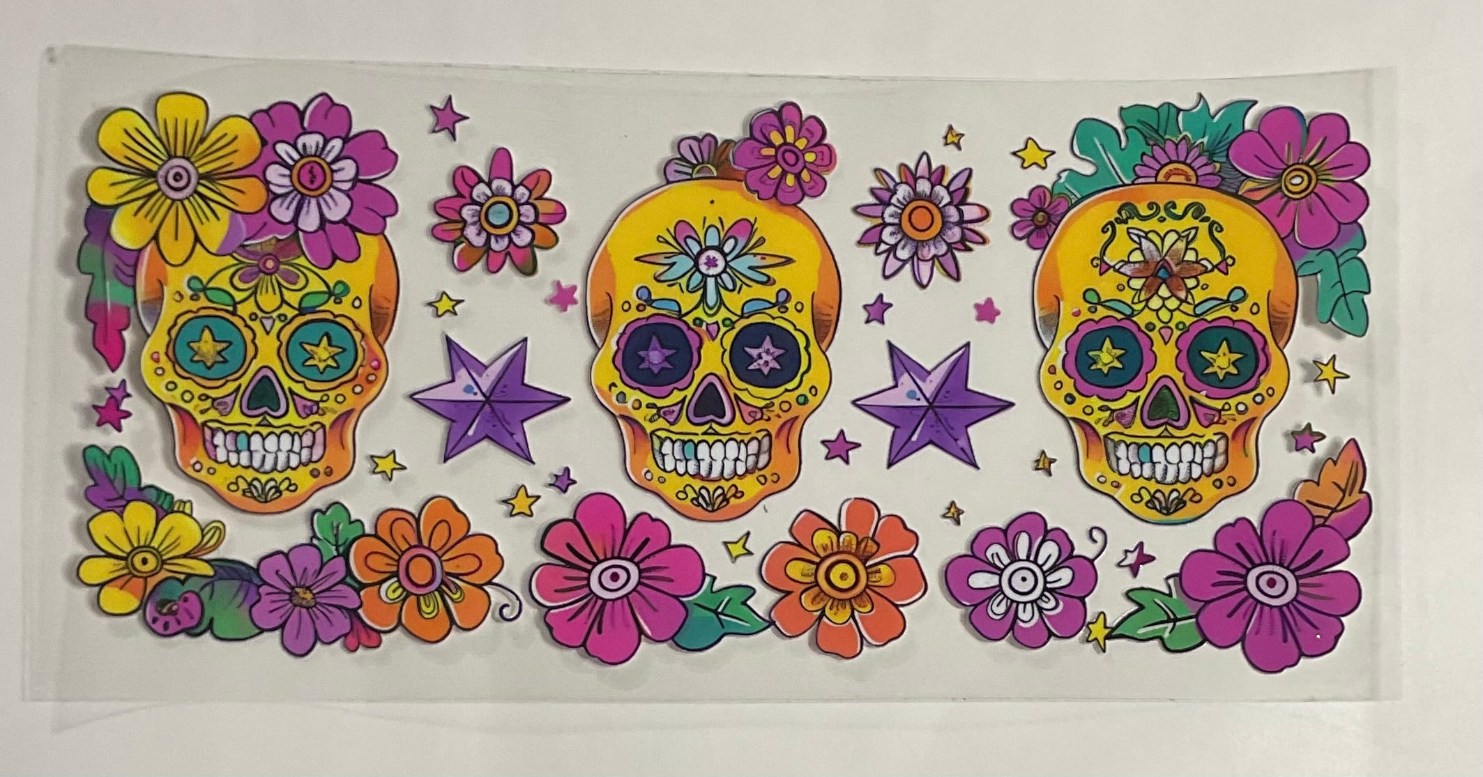 Skulls with Flowers