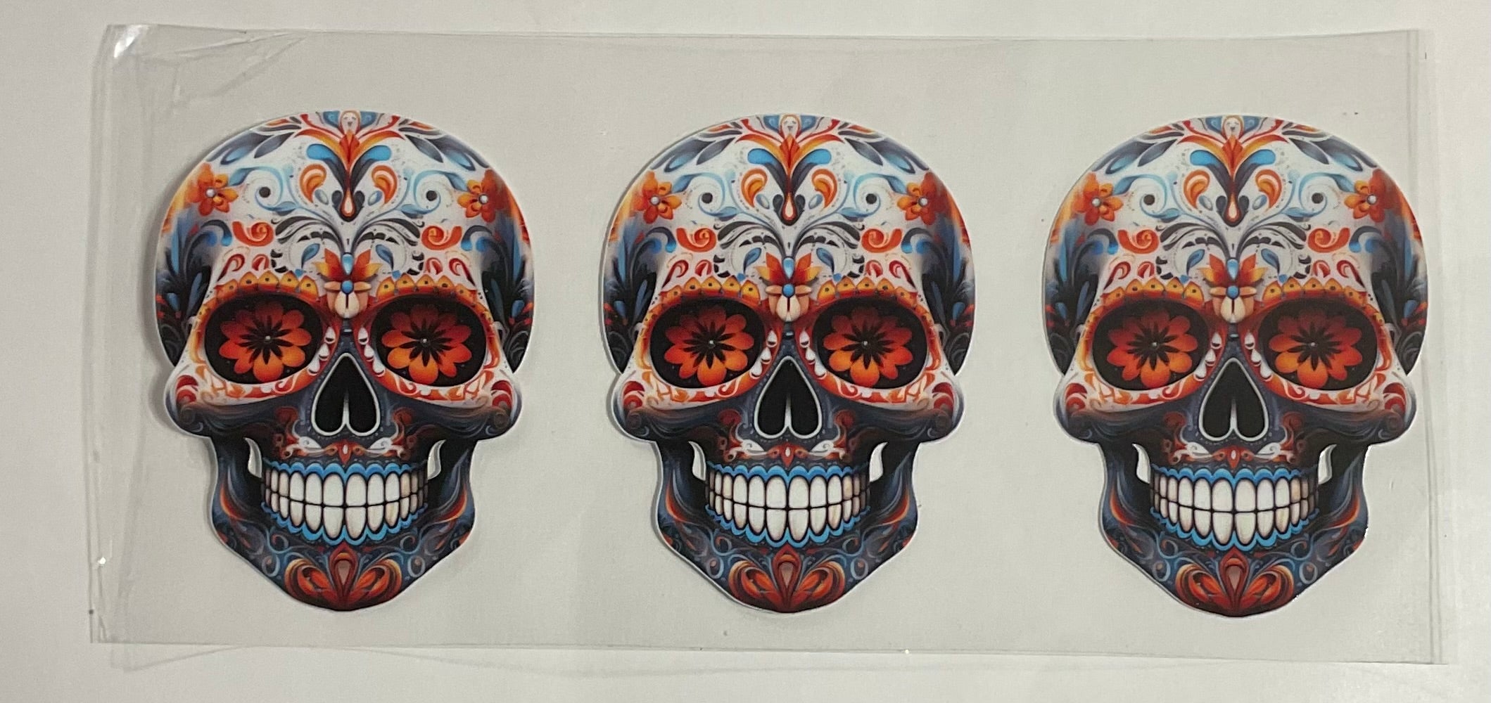 Skulls with Flowers