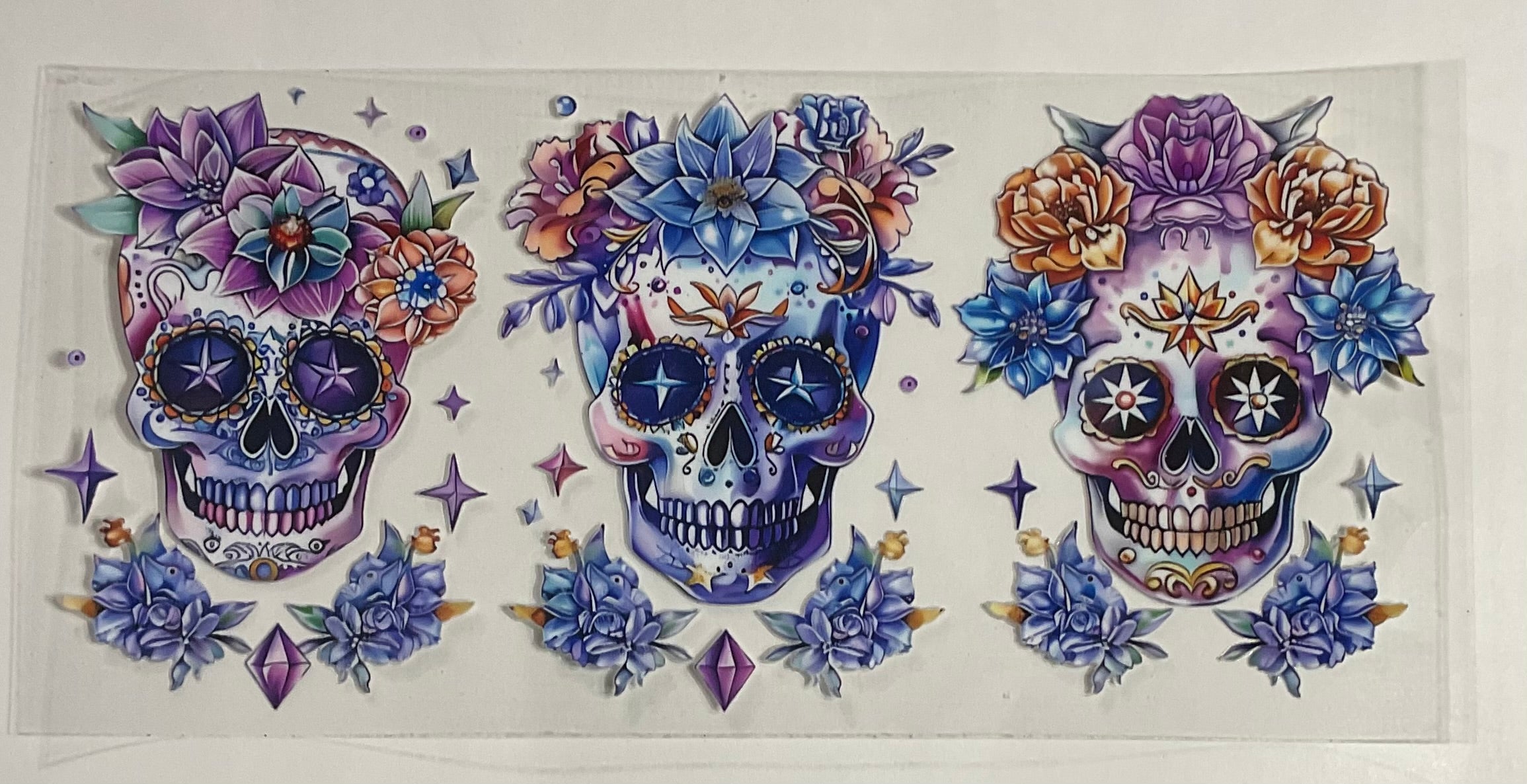 Skulls with Flowers