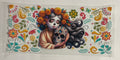 Skulls with Flowers