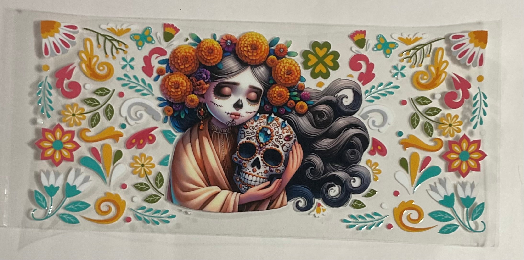 Skulls with Flowers