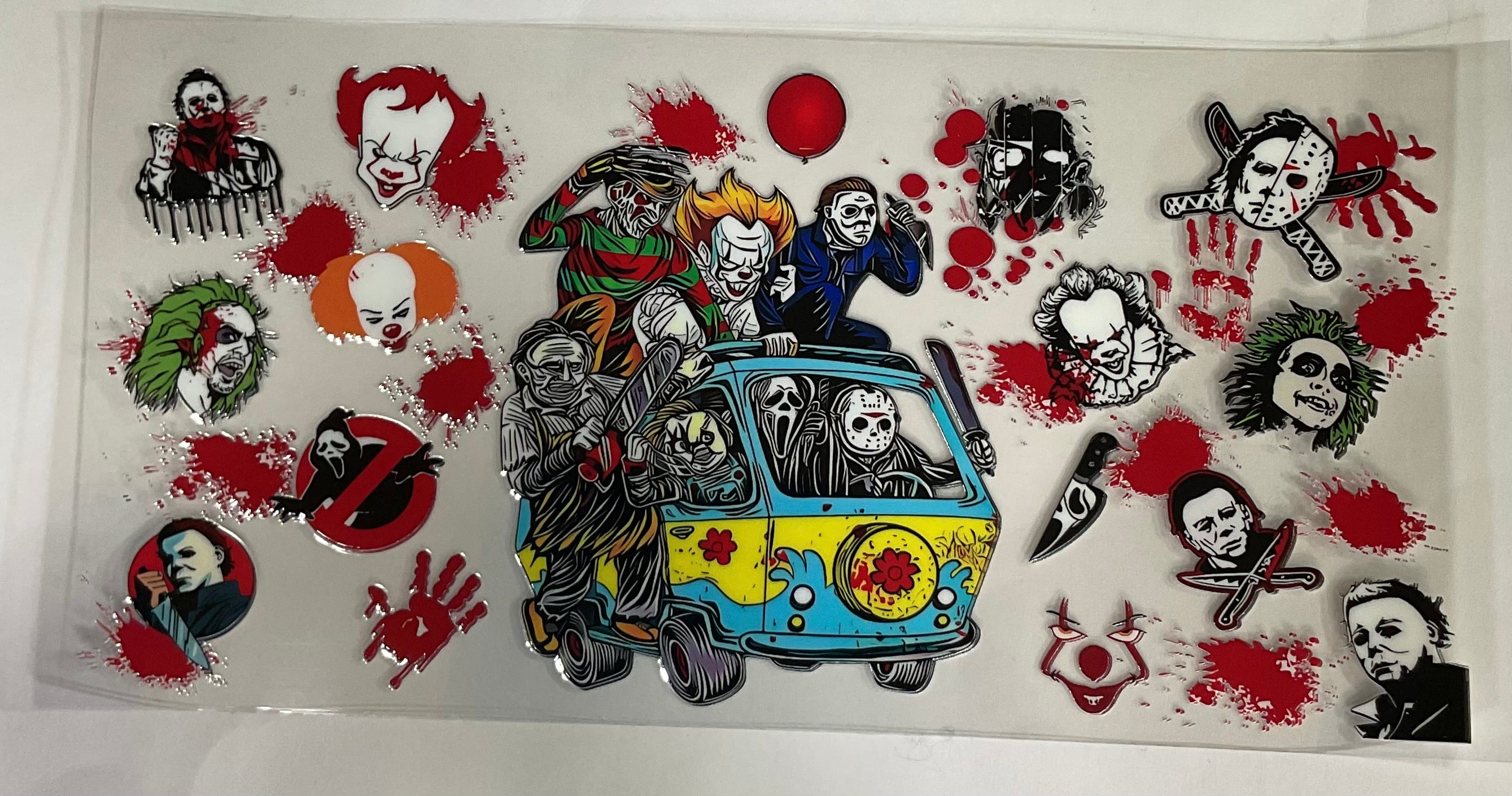 Halloween Characters in mystery machine