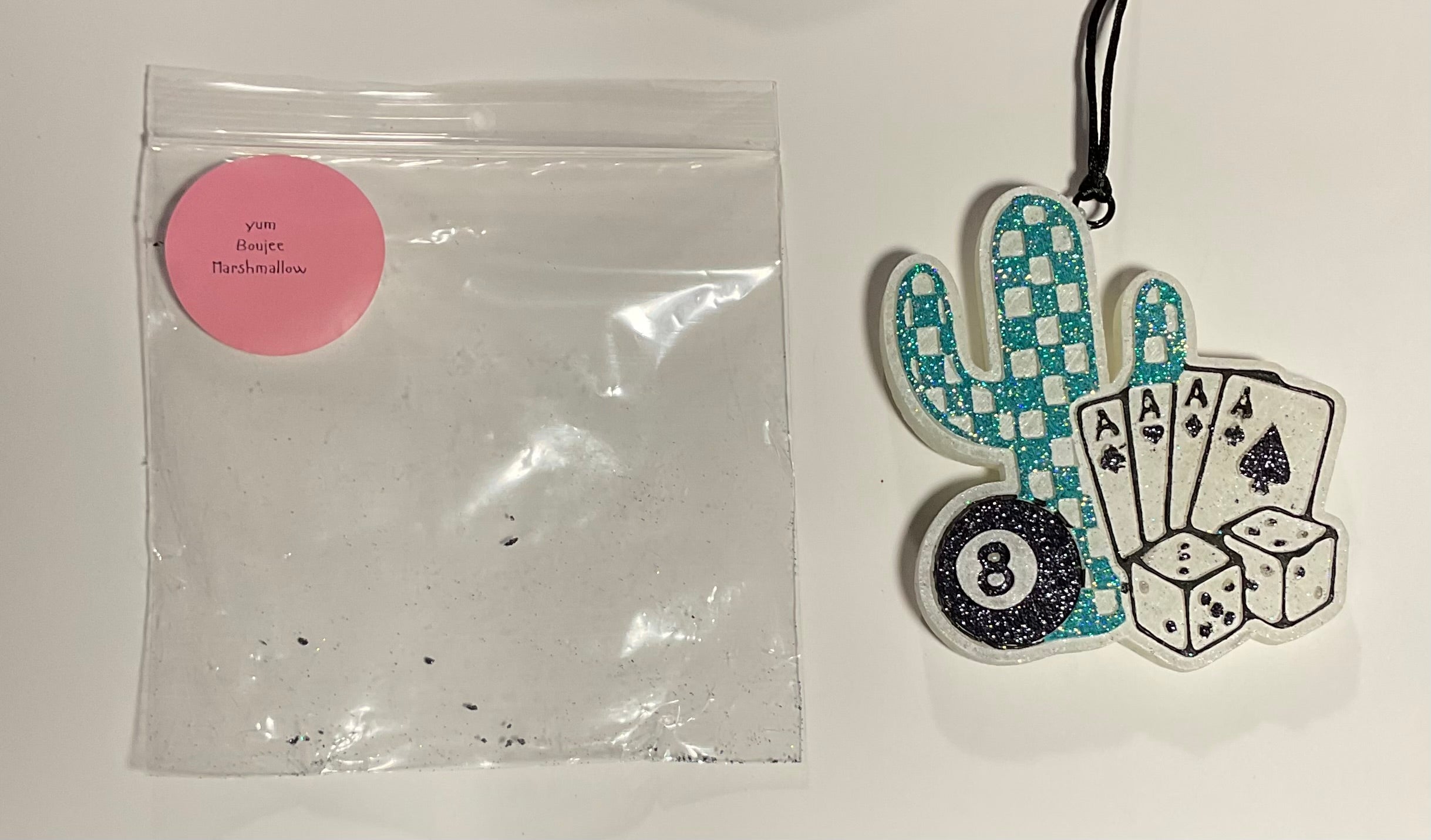 Freshie- Cactus, eight ball, dice  - Scent: Yum Boujee Marshmallow