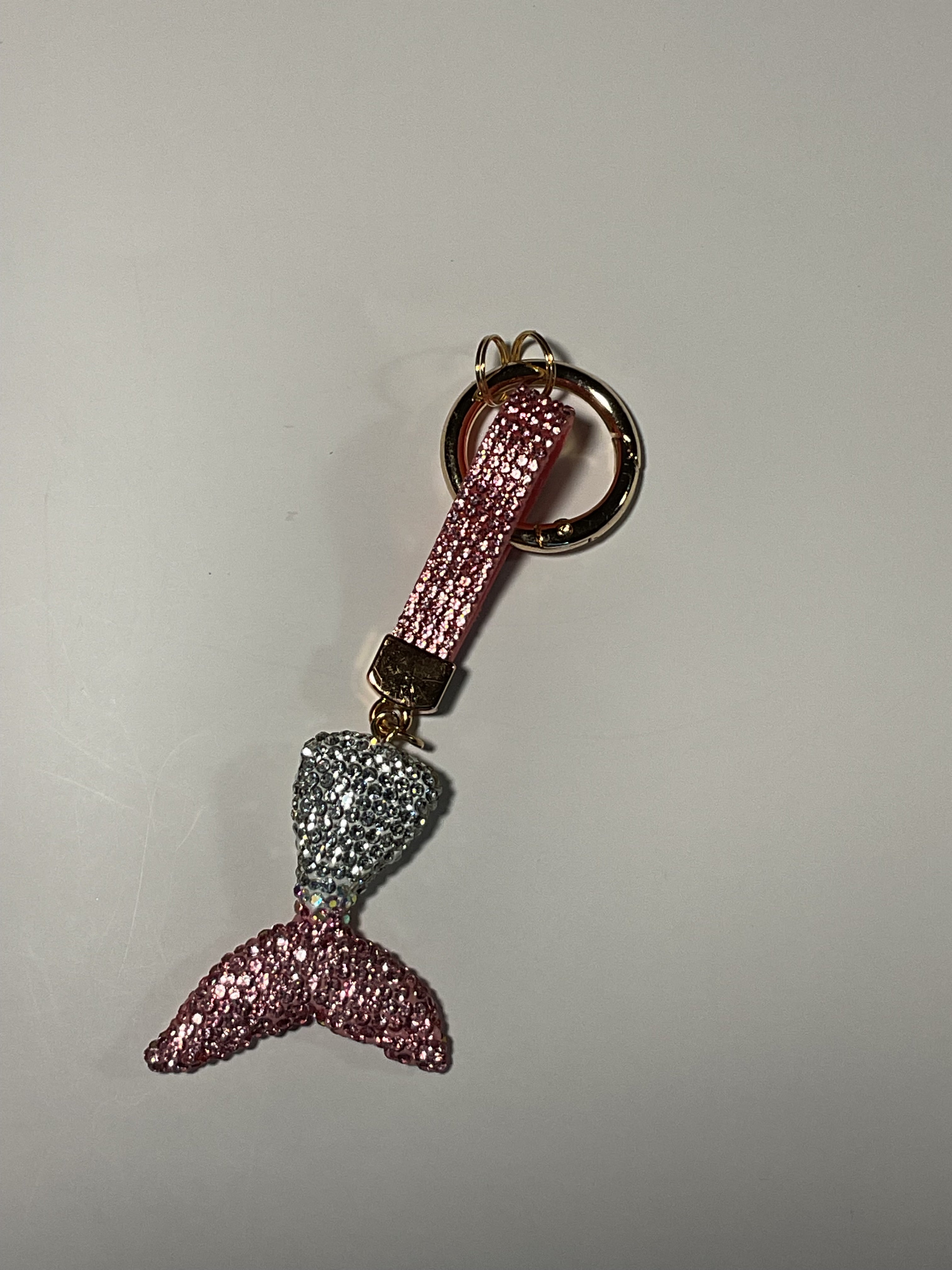 Rhinestone Keychain - Pink Mermaid Tale