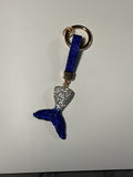 Rhinestone Keychain - Blue Mermaid Tale