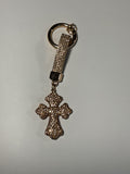 Rhinestone Key - Pink Cross