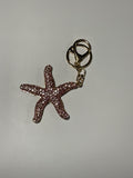 Rhinestone Key - Pink Starfish