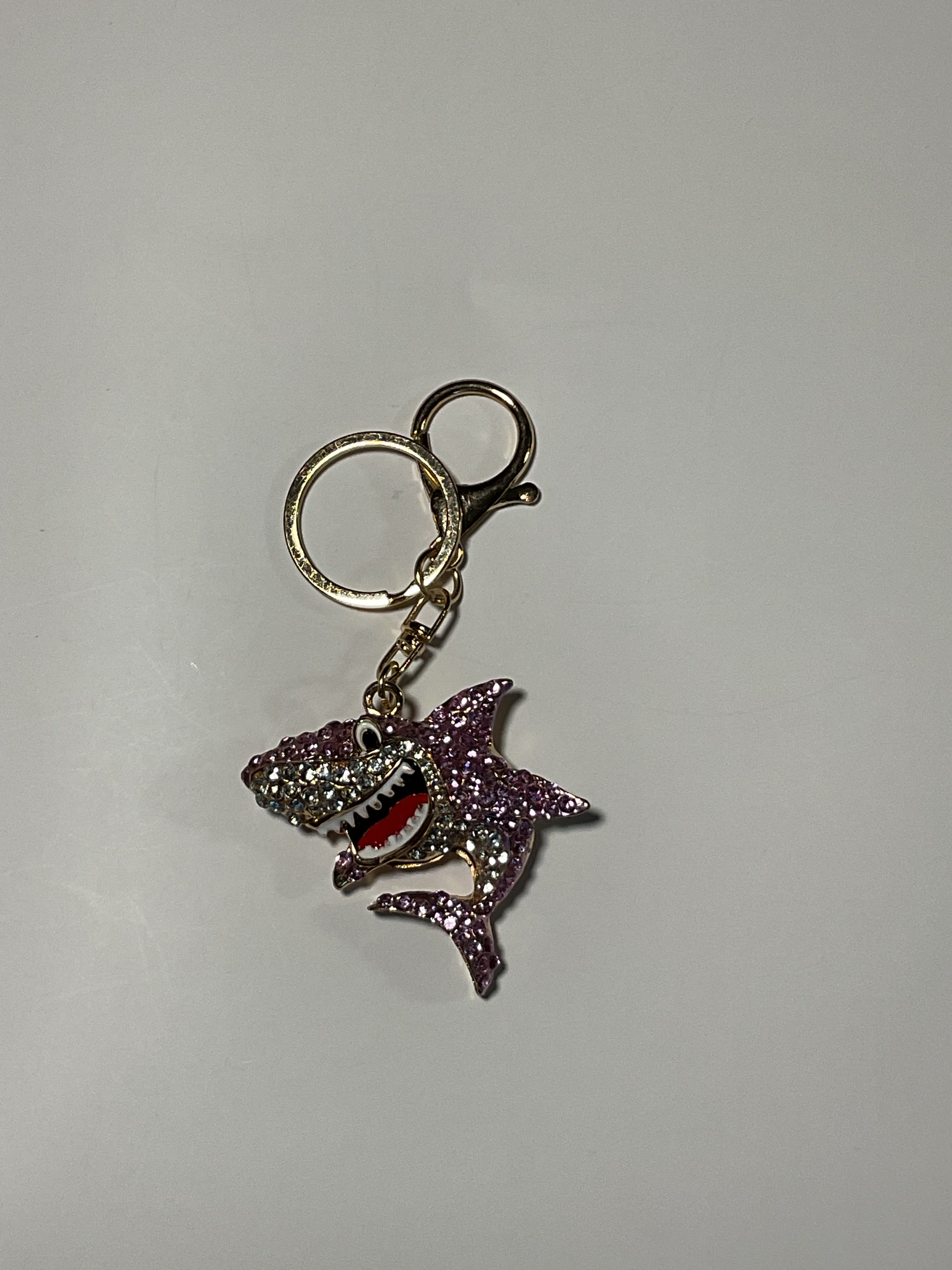 Rhinestone Key - Pink Shark