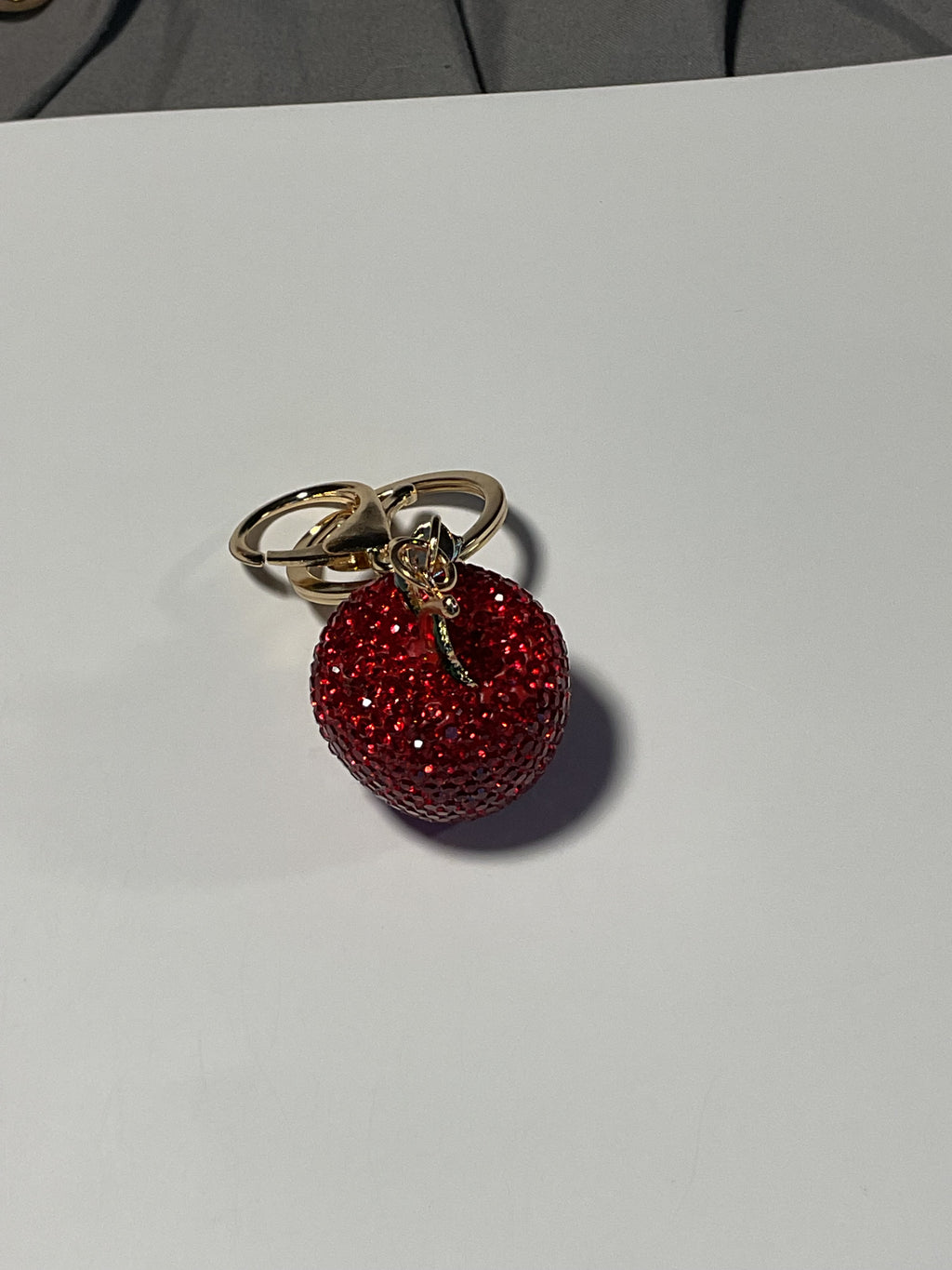 Rhinestone Key - Red Apple