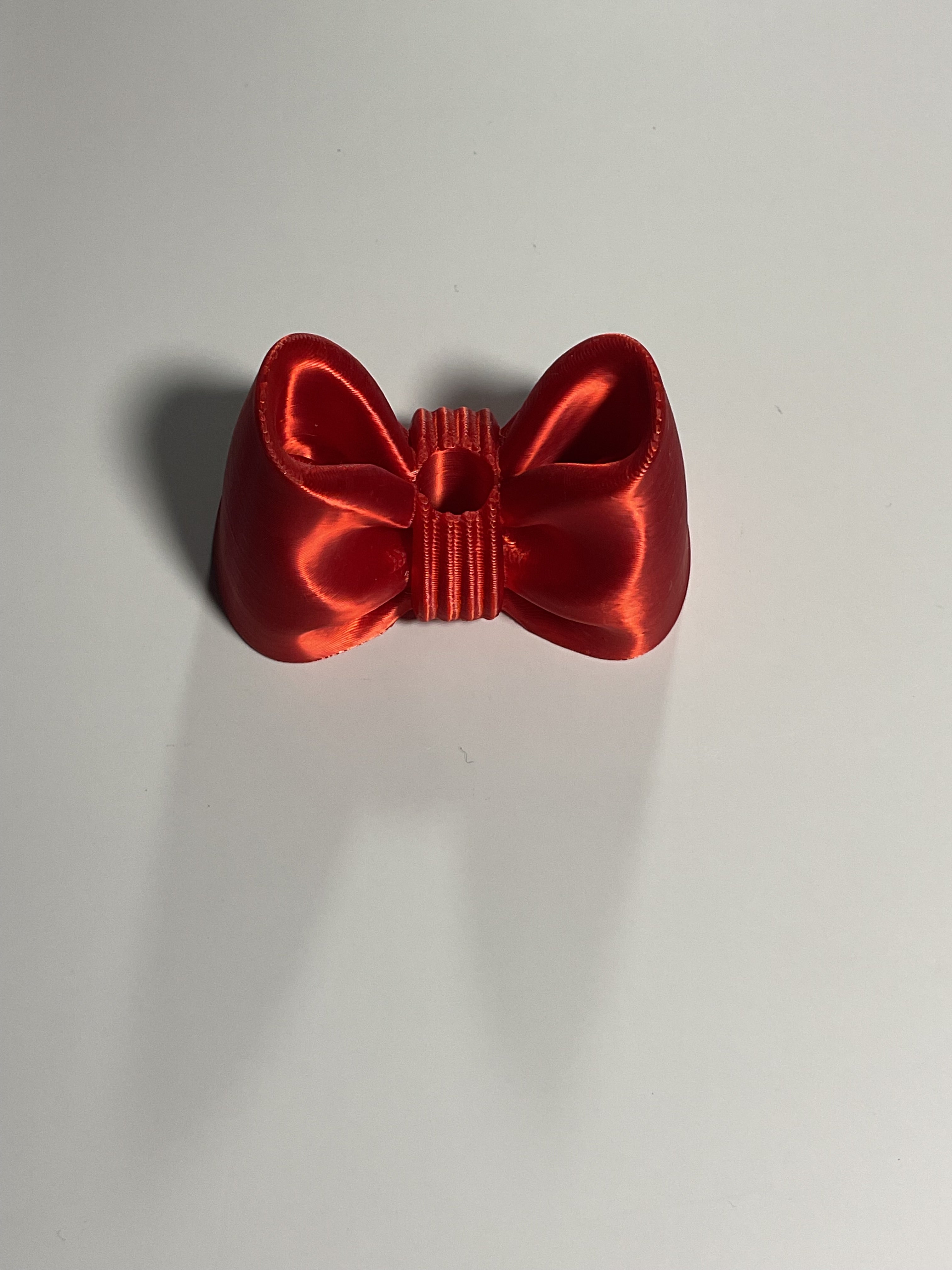 Oversized Straw Topper - Red Silk Bow
