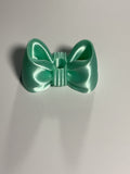 Oversized Straw Topper - Mint Bow