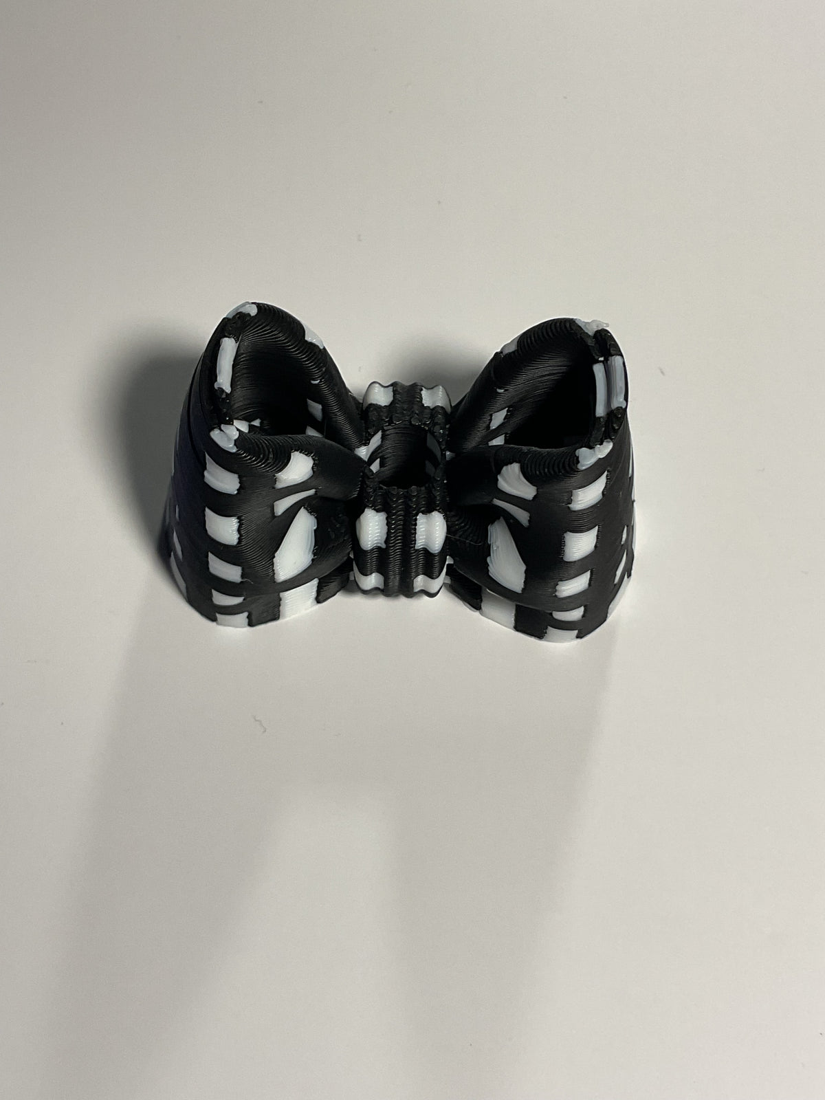 Oversized Straw Topper - Black Checkered Bow