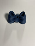 Oversized Straw Topper - Navy Bow