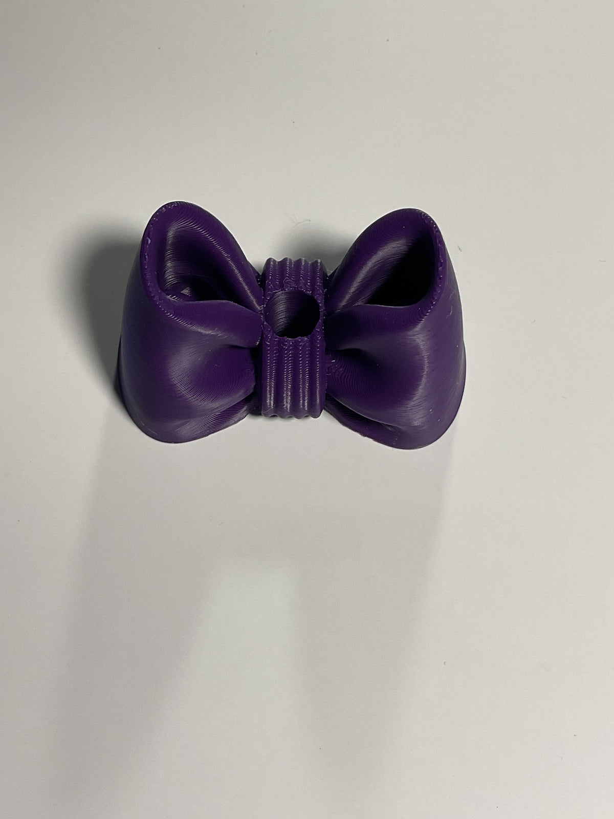 Oversized Straw Topper - Purple Bow