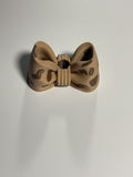 Oversized Straw Topper - Brown Bow