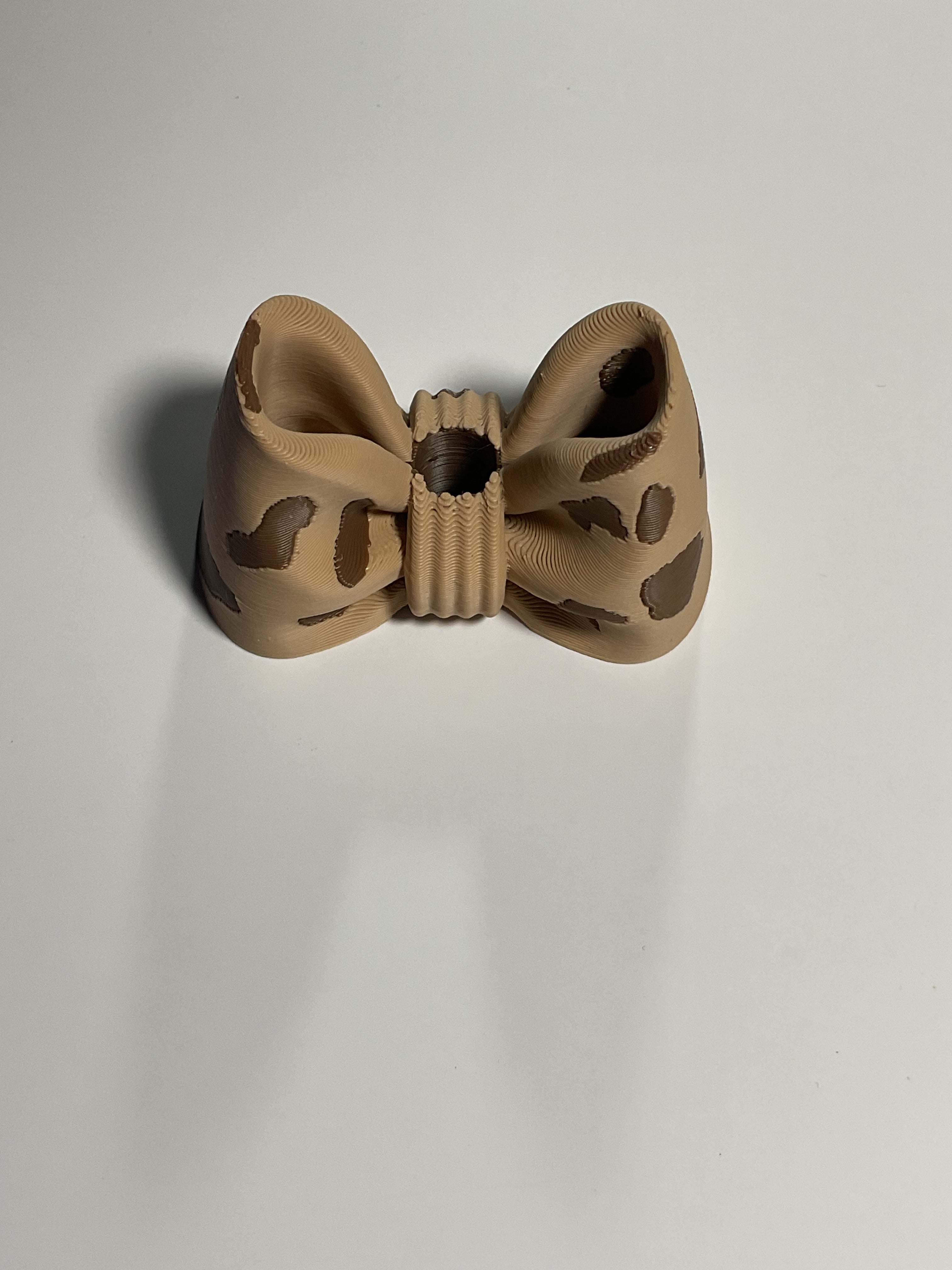 Oversized Straw Topper - Brown Bow