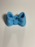 Oversized Straw Topper - Light Blue Bow