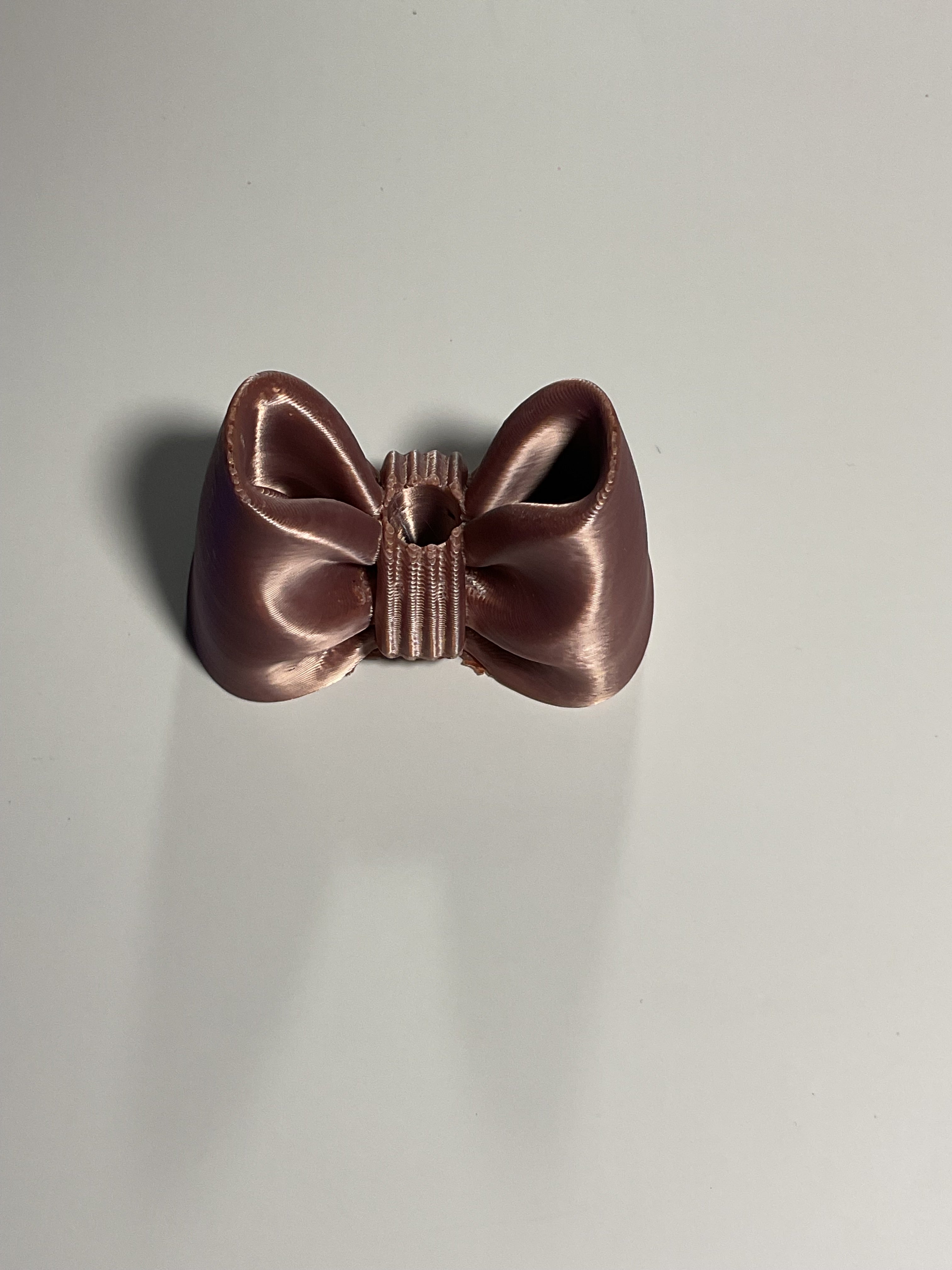 Oversized Straw Topper - Rose Gold Bow