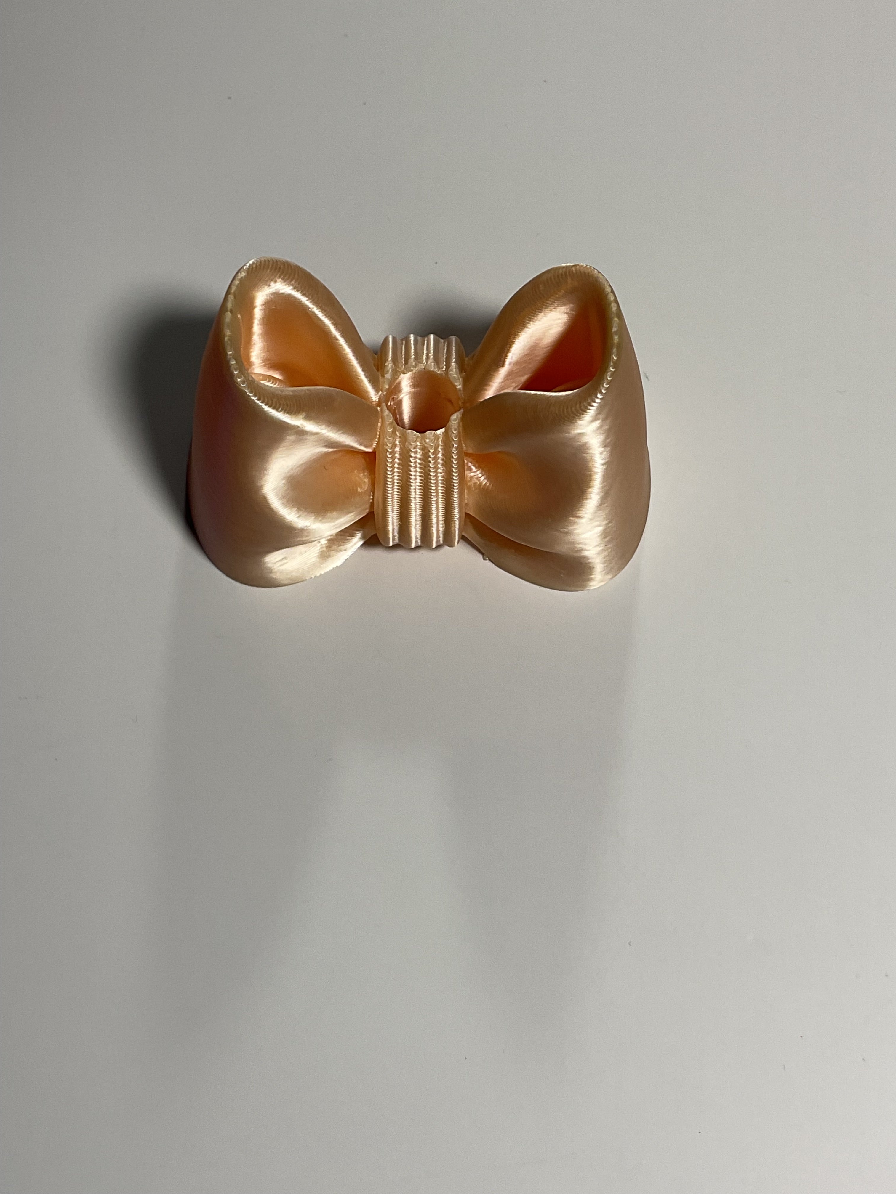 Oversized Straw Topper - Silk Bow Light Gold