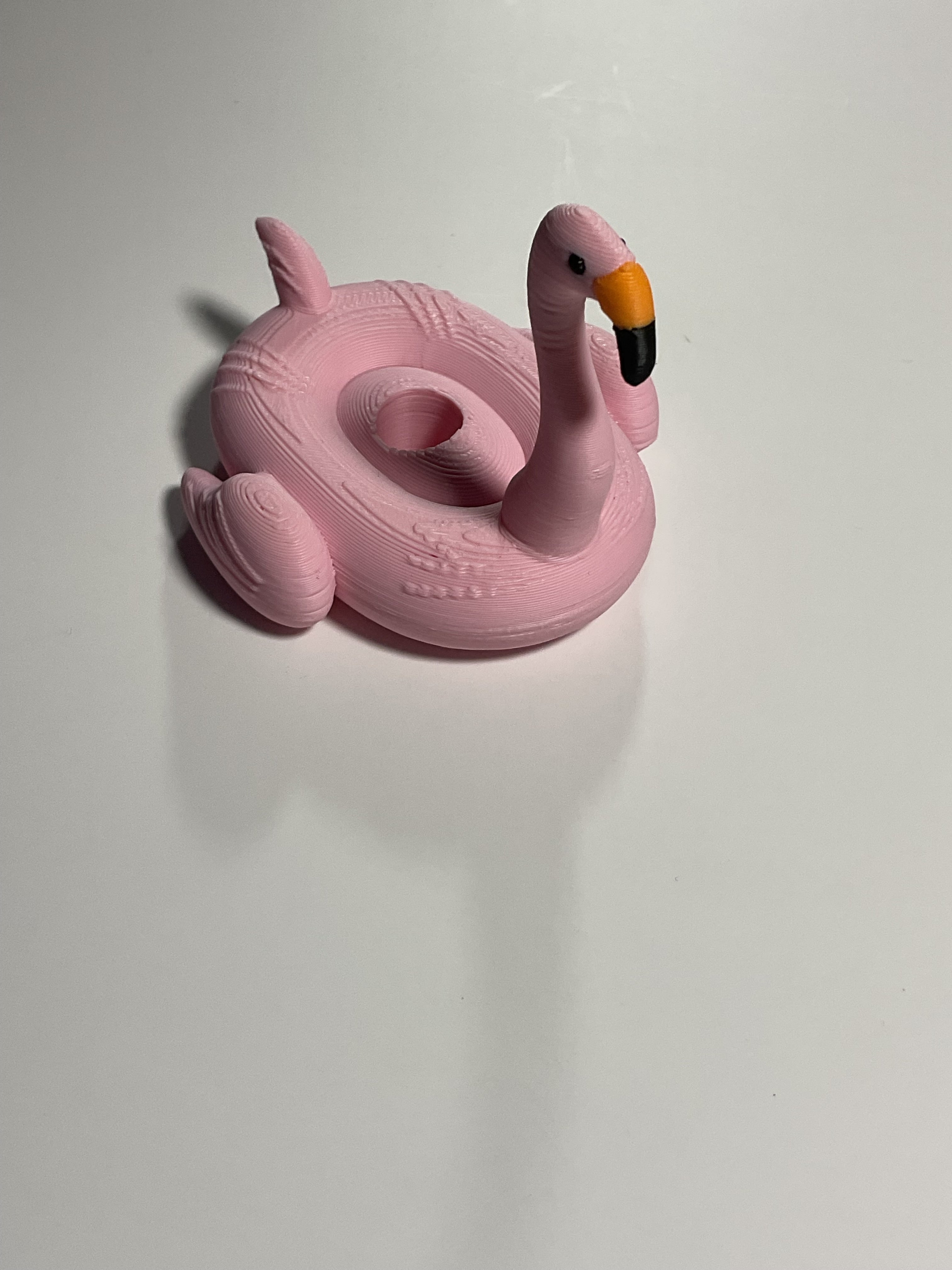 Oversized Straw Topper - Light Pink Flamingo