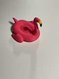 Oversized Straw Topper - Dark Pink Flamingo