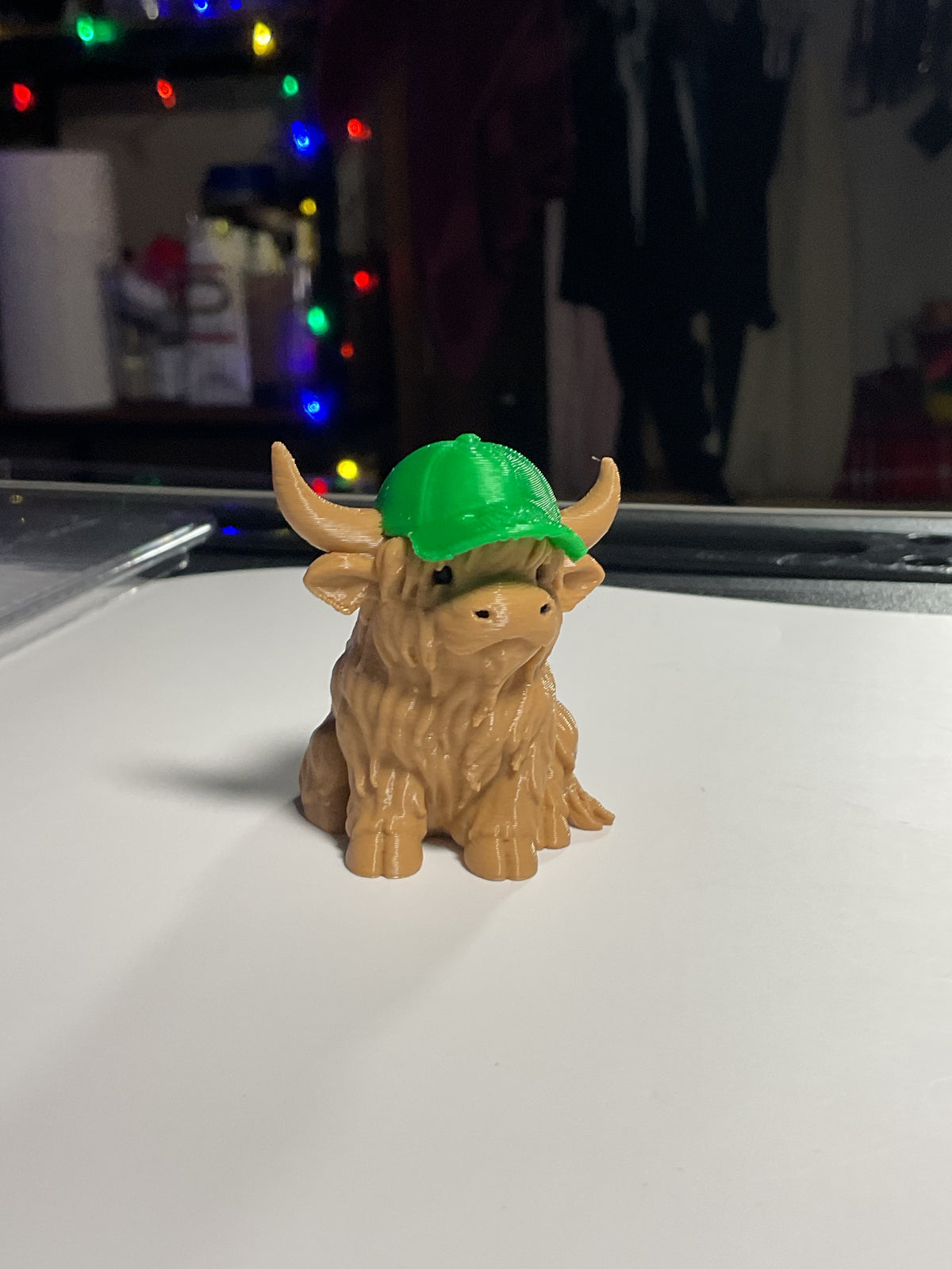 Oversized Straw Topper - Cow w / hat