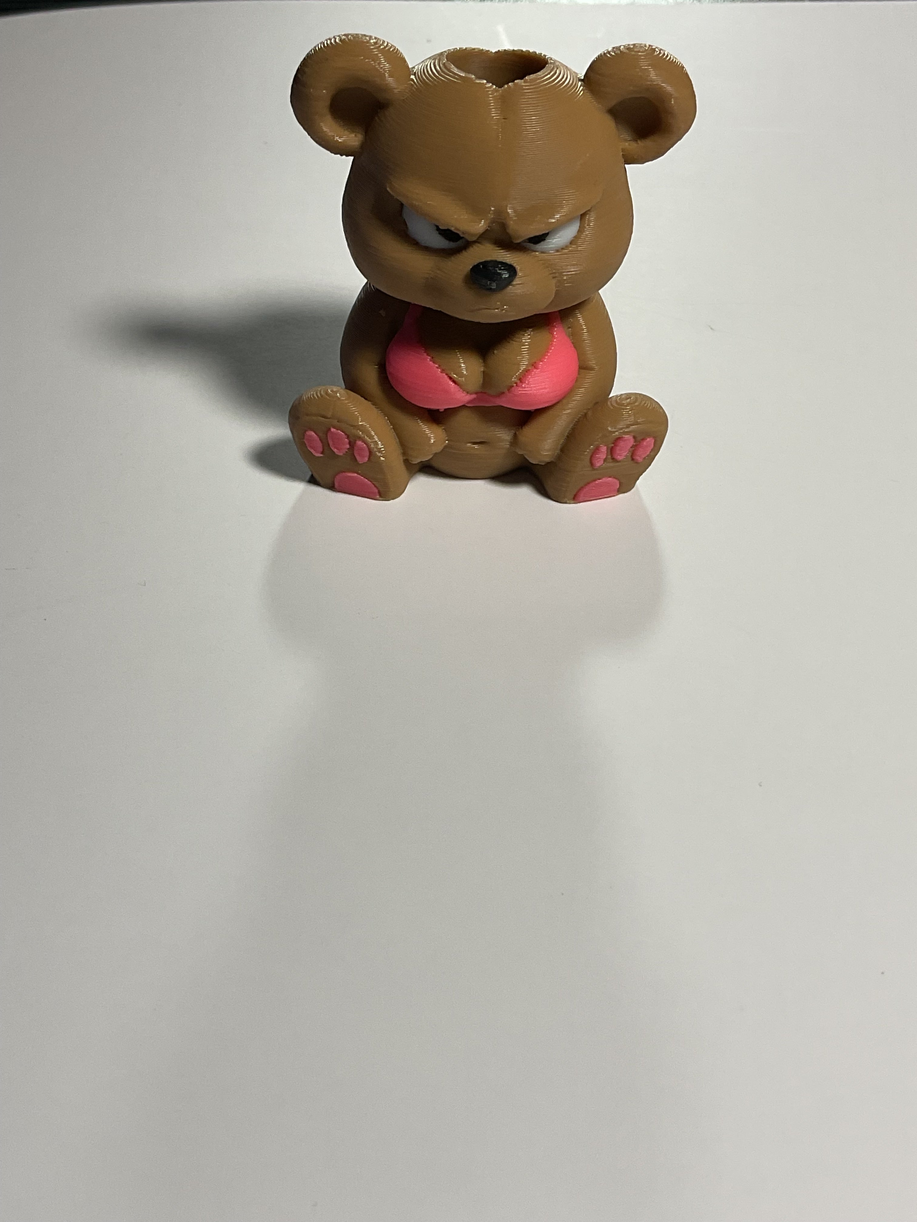 Oversized Straw Topper - Angry Bear