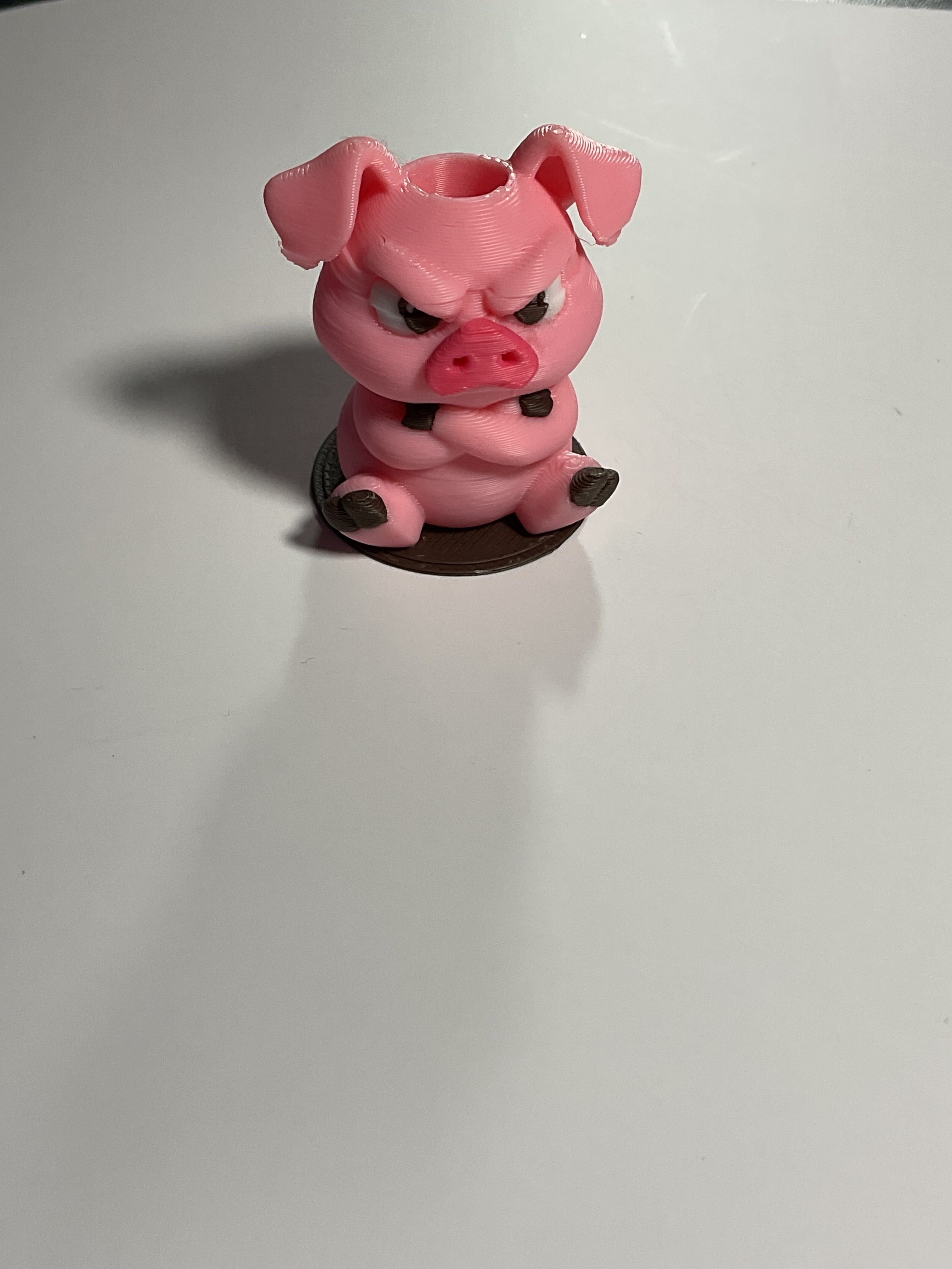 Regular Sized Straw Topper - Angry Pig