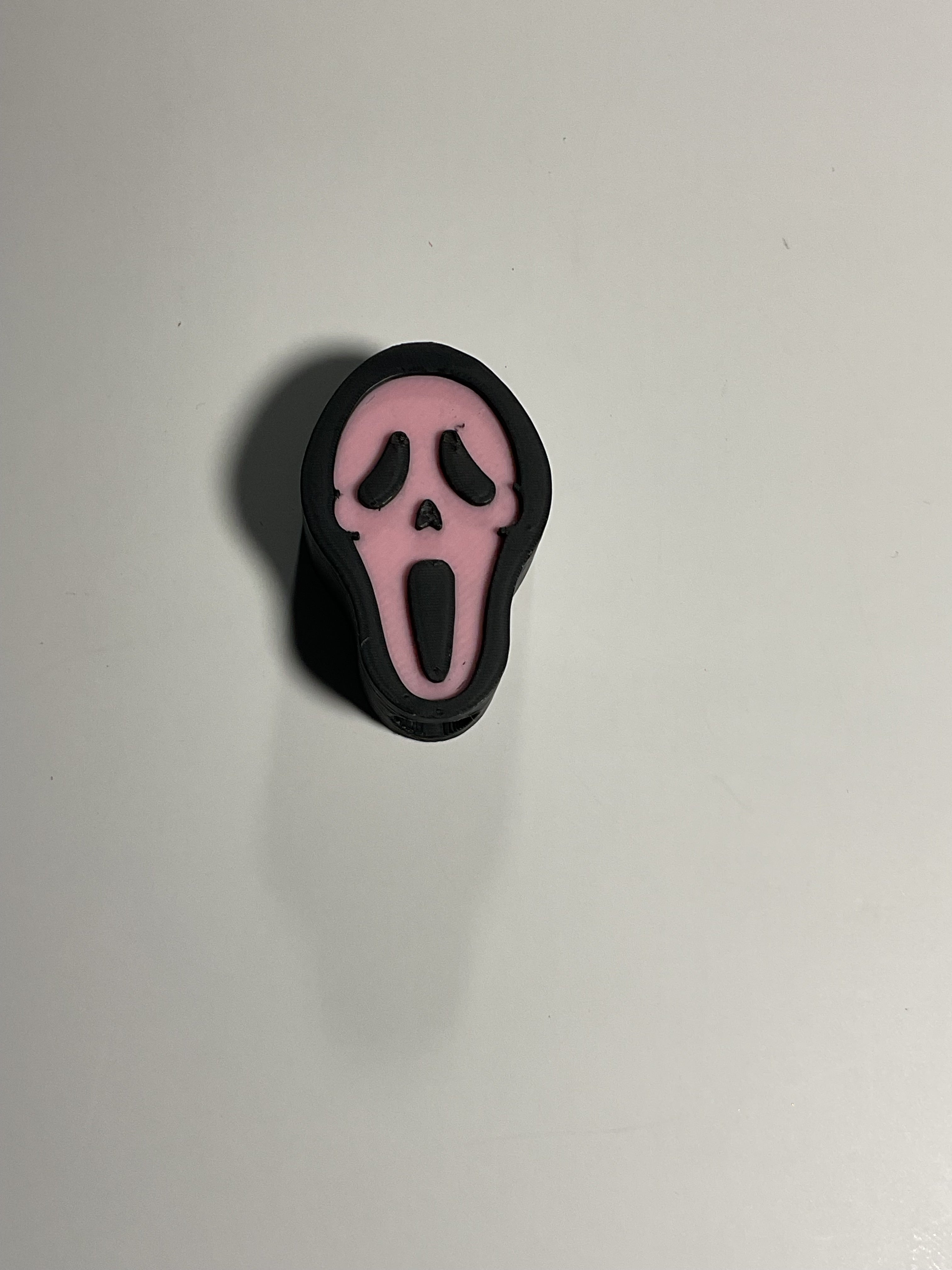 Regular Sized Straw Topper - Pink Ghosty Face