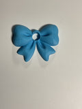Regular Sized Straw Topper - Light Blue Bow