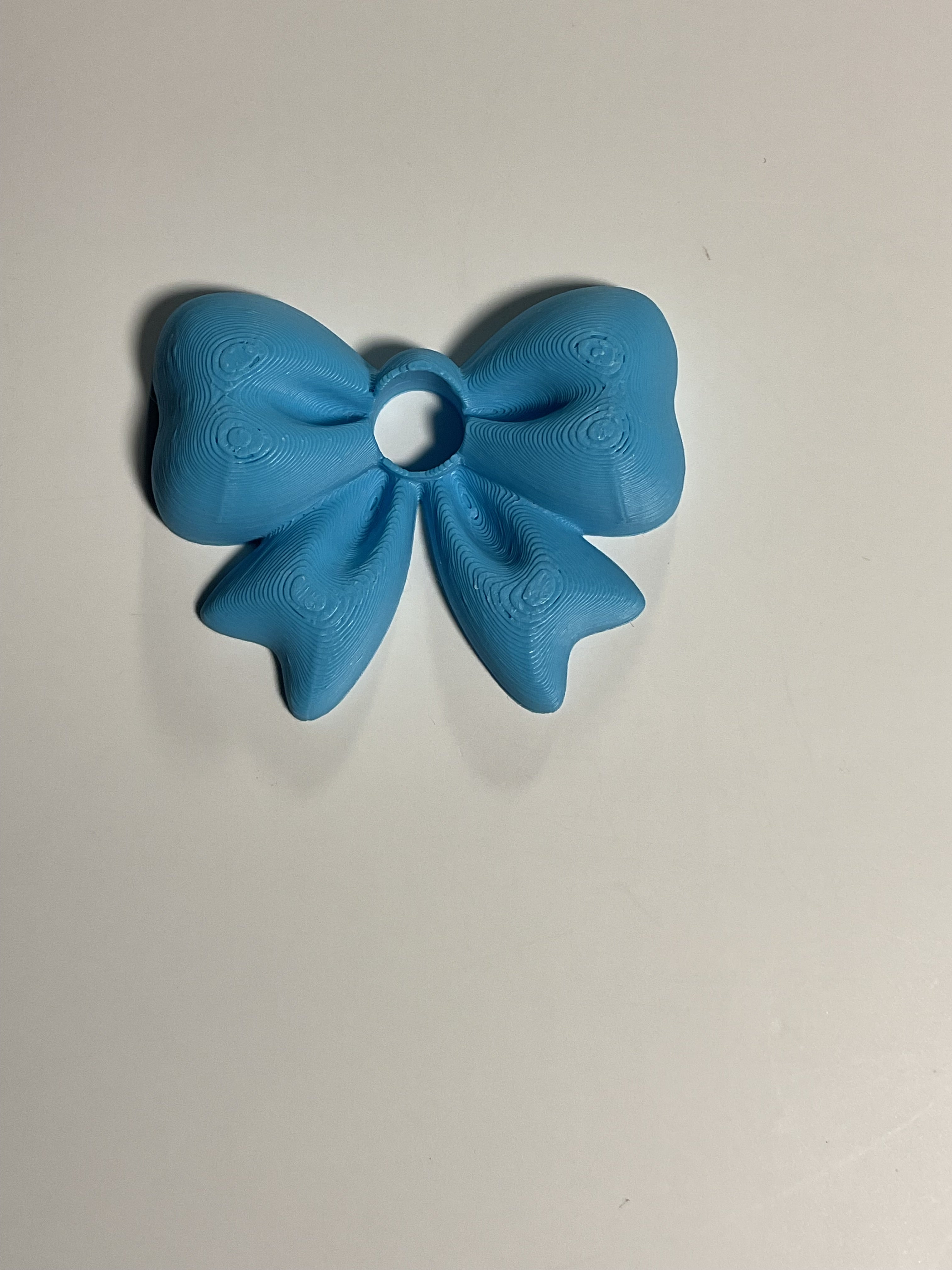 Regular Sized Straw Topper - Light Blue Bow