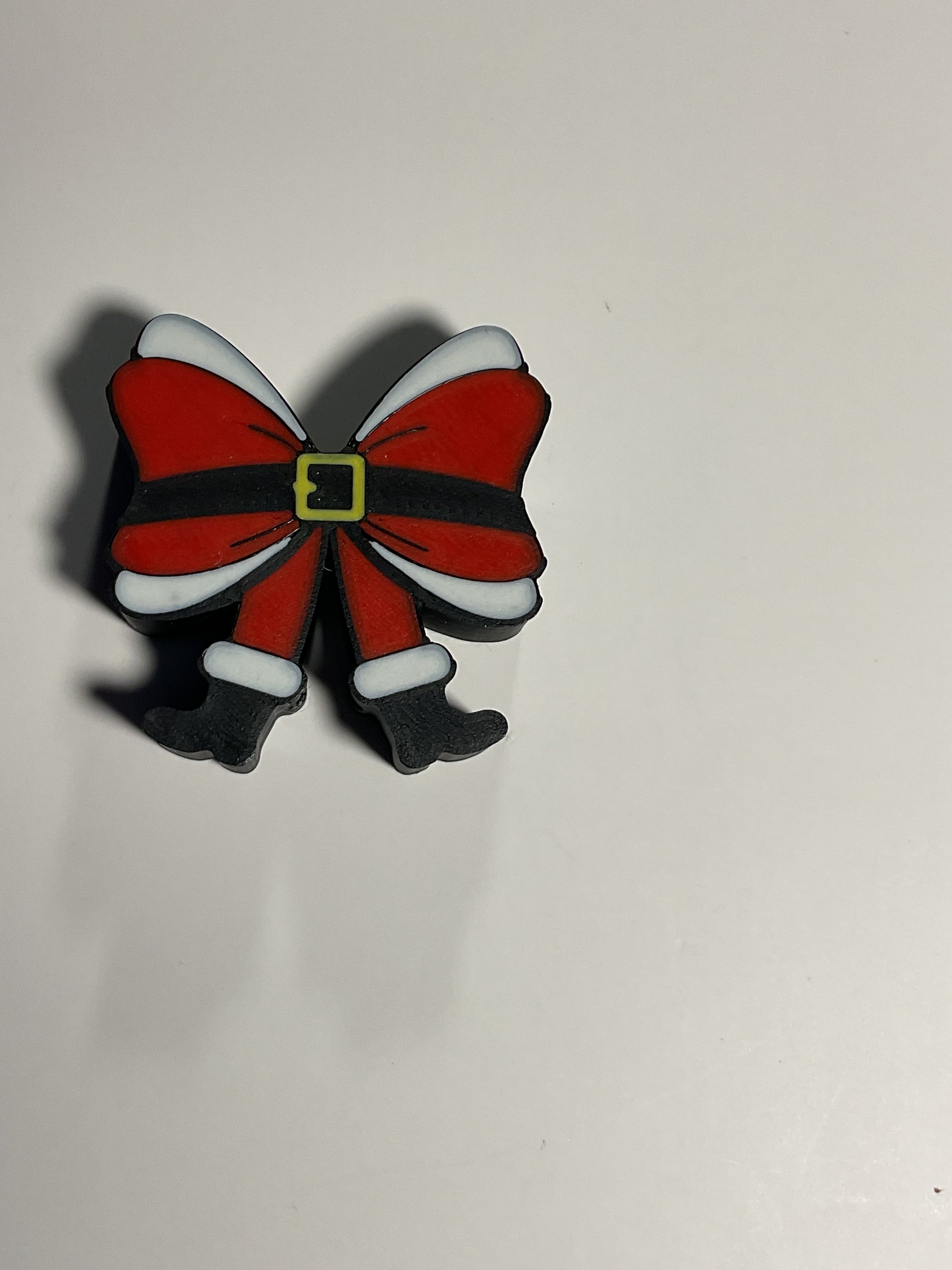Regular Sized Straw Topper - Santa Bow