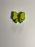 Regular Sized Straw Topper - Green guy bow