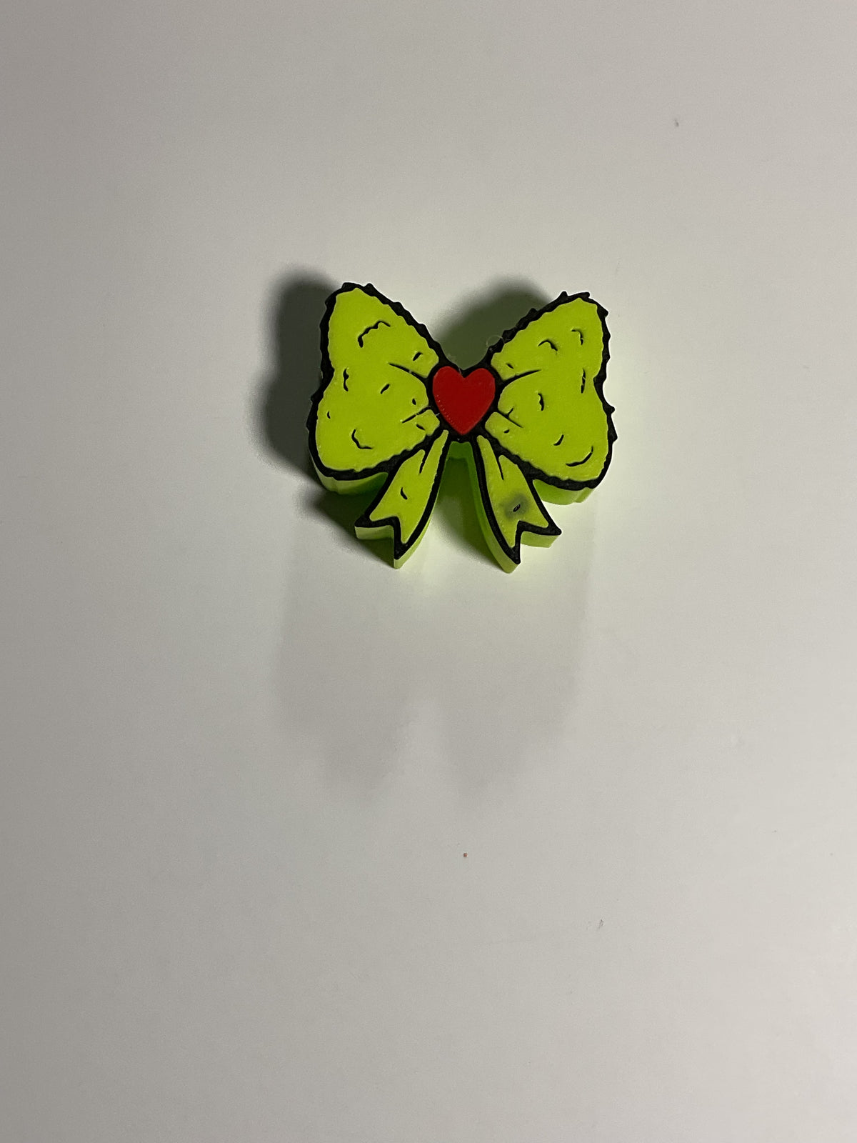 Regular Sized Straw Topper - Green guy bow