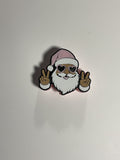 Regular Sized Straw Topper - Pink Santa