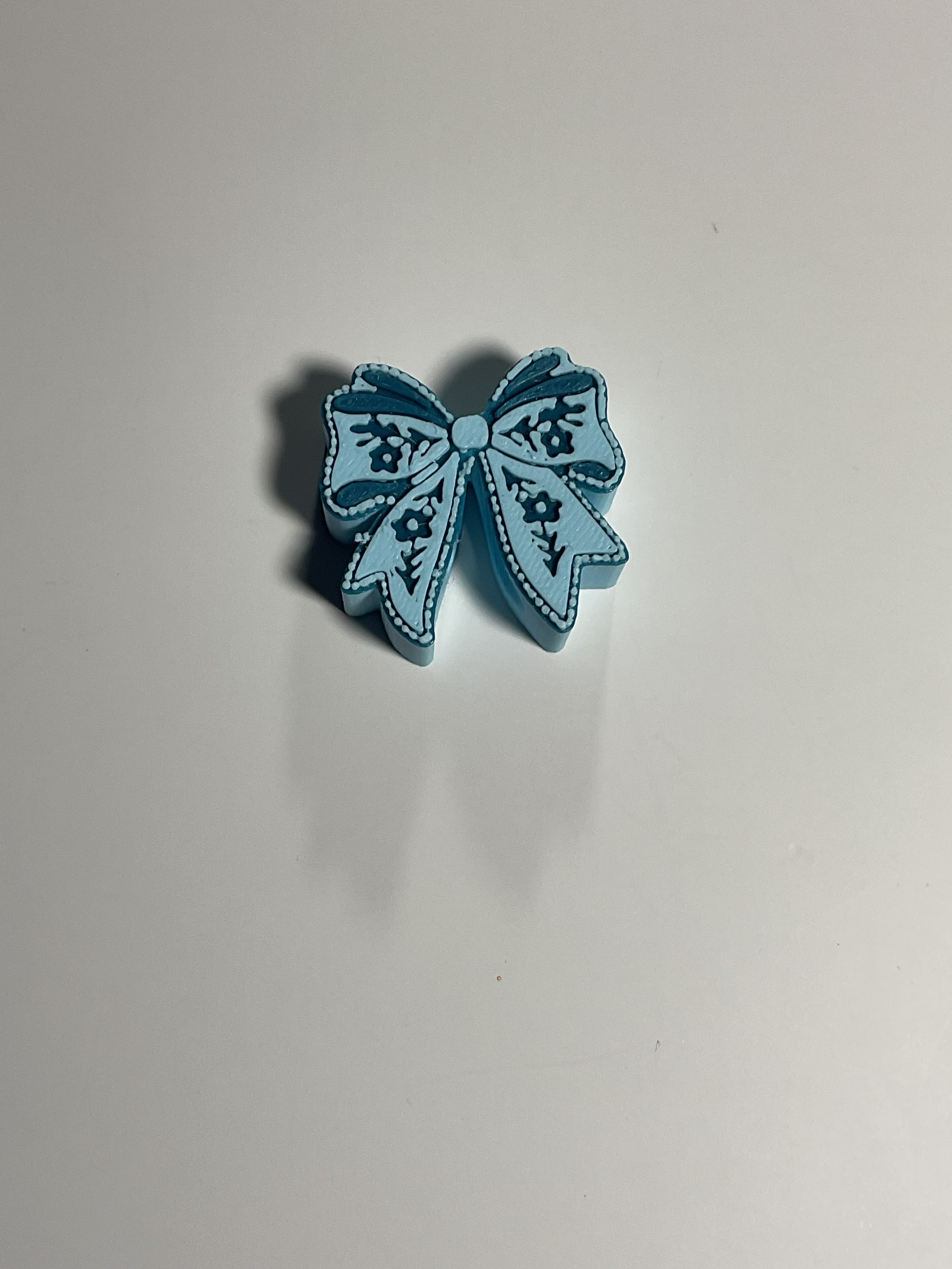 Regular Sized Straw Topper - blue bow